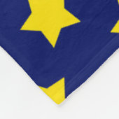 Blauw geel sterren patroon decoratief fleece deken (Hoek)