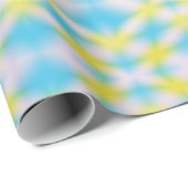 Blauw geel stropdaskleurpatroon cadeaupapier (Rol Hoek)