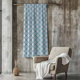 Blauw Geel Tartan Deken voor Gezellige Winter Nigh