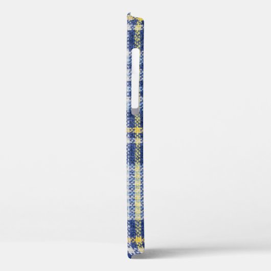 Blauw Geel Tartan: Modieuze Plaid Case-Mate iPhone Case (Achterkant / Links)