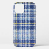 Blauw Geel Tartan: Modieuze Plaid Case-Mate iPhone Case (Achterkant)