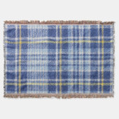 Blauw Geel Tartan: Modieuze Plaid Deken (Voorkant)
