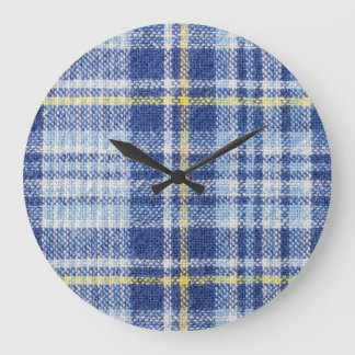 Blauw Geel Tartan: Modieuze Plaid Grote Klok