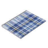 Blauw Geel Tartan: Modieuze Plaid Notitieboek (Linkerzijde)