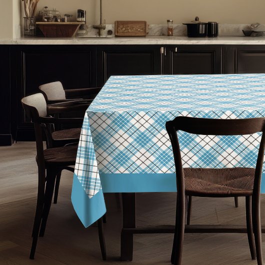 Blauw Geel Tartan Tafelkleed Gift voor Zijn Eten