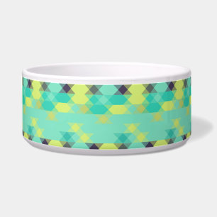 blauw geel turquoise geel en aqua voerbakje