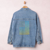 Blauw Geel USA Vlag - Brandweerman Denim Jacket (Hangar)