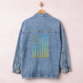 Blauw Geel USA Vlag - Decorator Denim Jacket (Hangar)