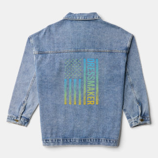 Blauw Geel USA Vlag - Dressmaker Denim Jacket