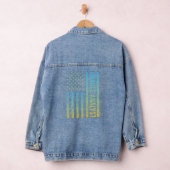 Blauw Geel USA Vlag - Financieel analist Denim Jacket (Hangar)