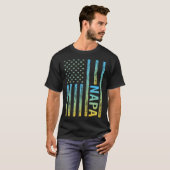 Blauw Geel USA Vlag - Napa T-shirt (Voorkant volledig)