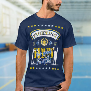 Blauw, Geel Vechten tegen de Goede Strijd van Gelo T-shirt