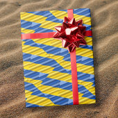 Blauw Geel Vrede Anti Oorlog Oekraïne Geïnspireerd Inpakpapier Vel