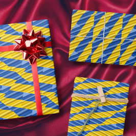 Blauw Geel Vrede Anti Oorlog Oekraïne Geïnspireerd Inpakpapier Vel