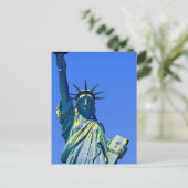 Blauw Geel Vrijheidsbeeld Post Kaart (Staand voorkant)