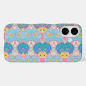 Blauw & Geel Waterverf Bloemmotief Case-Mate iPhone Case (Achterkant (horizontaal))