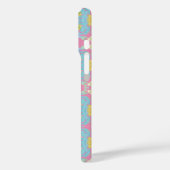 Blauw & Geel Waterverf Bloemmotief Case-Mate iPhone Case (Achterkant / Links)