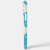 Blauw & Geel Waterverf Bloemmotief Case-Mate iPhone Case (Achterkant / Links)