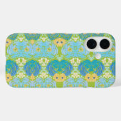 Blauw & Geel Waterverf Bloemmotief Case-Mate iPhone Case (Achterkant (horizontaal))
