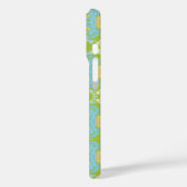 Blauw & Geel Waterverf Bloemmotief Case-Mate iPhone Case (Achterkant / Links)