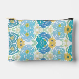 Blauw & Geel Waterverf Bloemmotief Etui