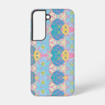 Blauw & Geel Waterverf Bloemmotief
