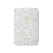 Blauw Geel Wildbloem Motief Badmat (Voorkant Verticaal)
