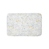 Blauw Geel Wildbloem Motief Badmat (Voorkant)