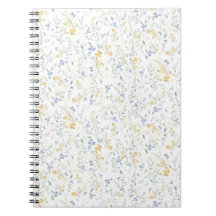 Blauw Geel Wildbloem Motief