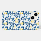 Blauw Geel Wilde Bloem Citroen Case-Mate iPhone Case (Achterkant (horizontaal))