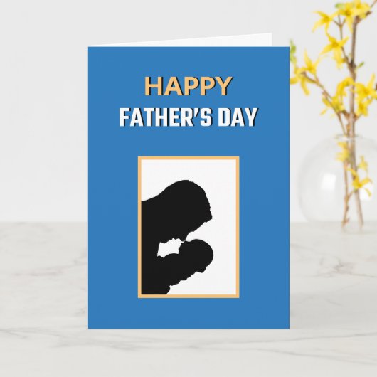 Blauw Geel Wit Beste Pap Ooit Gelukkige Vaderdag Kaart (Gele Bloem)