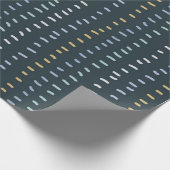 Blauw geel wit geometrisch inpakpapier (Hoek)