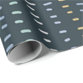 Blauw geel wit geometrisch inpakpapier (Rol Hoek)