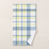 Blauw Geel Witte Waterverf Plaid Bad Handdoek (Handdoek)