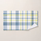 Blauw Geel Witte Waterverf Plaid Bad Handdoek (Handdoek)