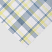 Blauw Geel Witte Waterverf Plaid Tissuepapier (Detail)
