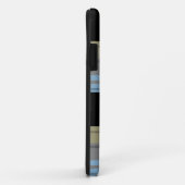 Blauw - Geel Zwart Monogram iPhone 5 Hoesje (Achterkant/rechts)