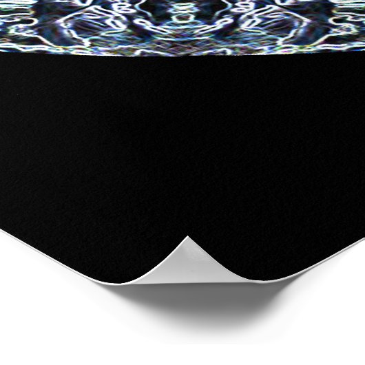 Blauw-geelglas Mandala Poster (Hoek)