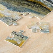 Blauw-geesterd klein meisje met Pet - Waterverf ku Legpuzzel (Zijkant)