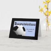 Blauw Gefeliciteerd je hebt het team gemaakt Kaart (Gele Bloem)