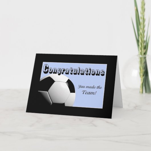 Blauw Gefeliciteerd je hebt het team gemaakt Kaart (Voorkant)