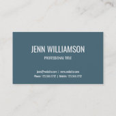 Blauw gegeode modern aqua visitekaartje goud (Achterkant)