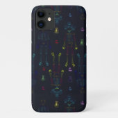  blauw gegolfd skelet Suikerhuid Case-Mate iPhone Case (Achterkant)