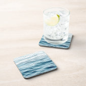 Blauw gegolfd water bier onderzetter (Rechterzijde)
