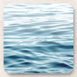 Blauw gegolfd water bier onderzetter
