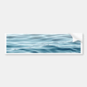 Blauw gegolfd water bumpersticker (Voorkant)