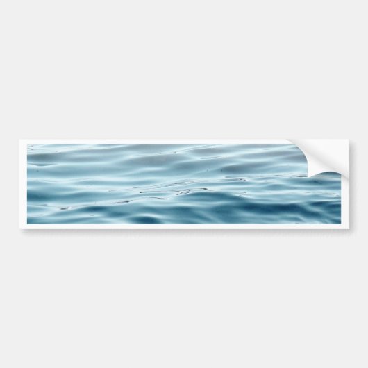 Blauw gegolfd water bumpersticker (Voorkant)