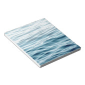 Blauw gegolfd water notitieblok (Schuin)
