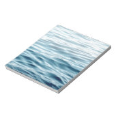 Blauw gegolfd water notitieblok (Linkerzijde)
