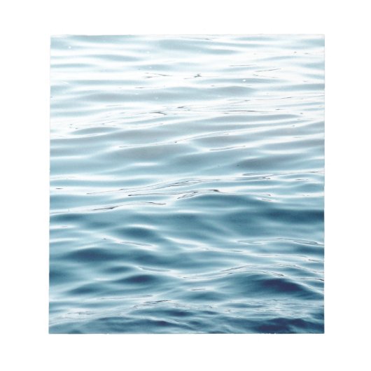 Blauw gegolfd water notitieblok (Voorkant)